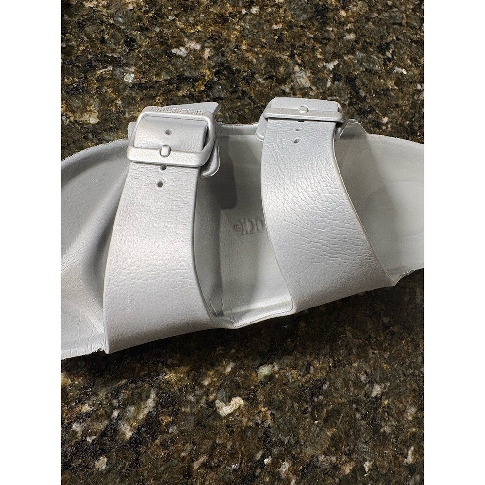 Birkenstock Arizona EVA Women's Slide Sandals Silver Metallic EU 40 US 9 - Picture 10 of 13